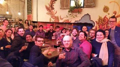 All the students driniking beer in Machneyehuda