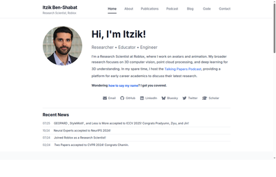 The new static site — clean, fast, and fully under my control